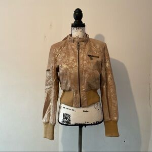 NEW w/Tags!  Cache VTG Gold Moto Jacket SZM